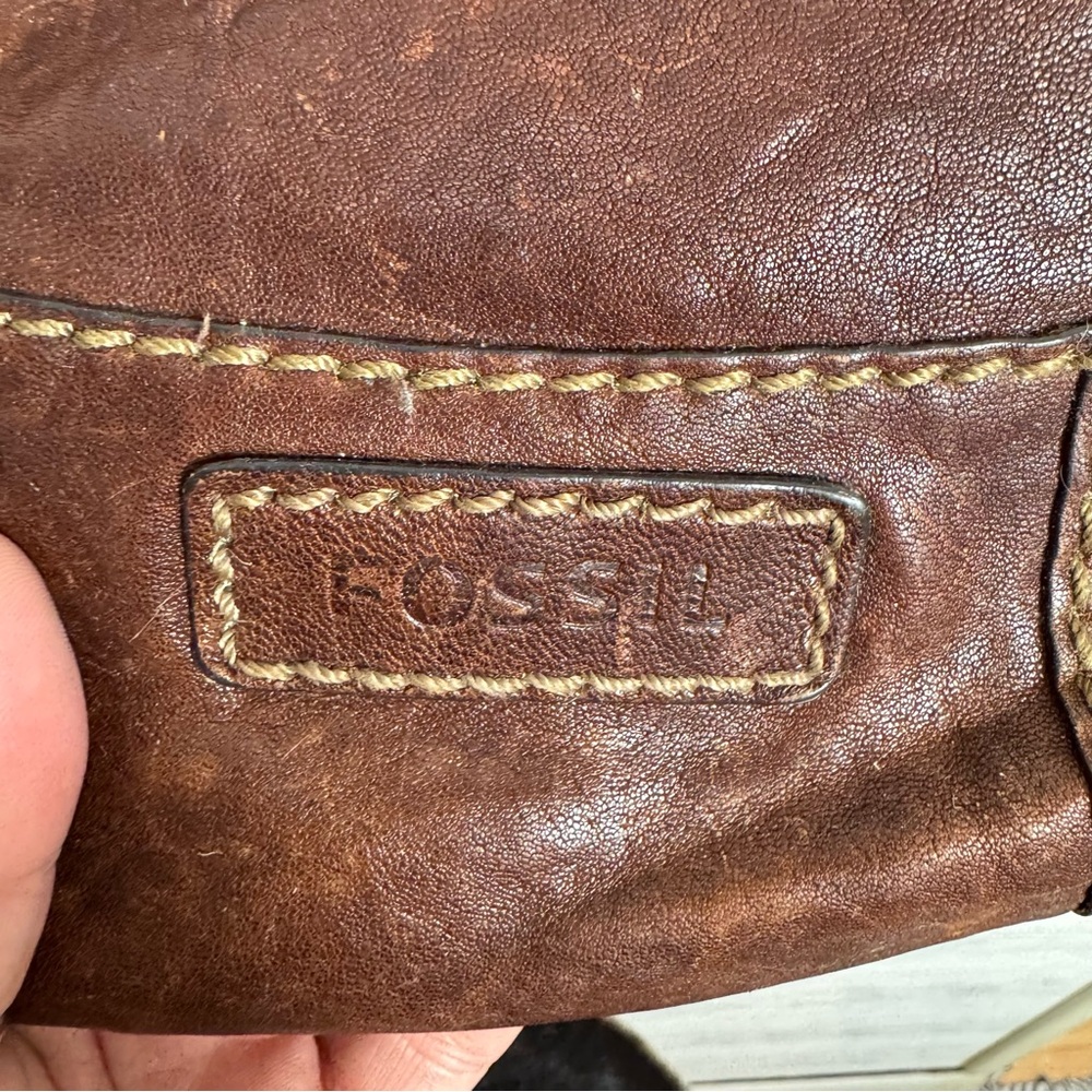 Fossil Brown Leather Crossbody Bag - Picture 5 of 8